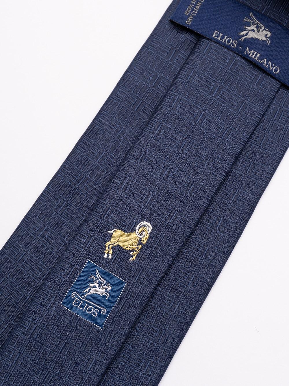 Elios Silk Tie With Zodiac Sign