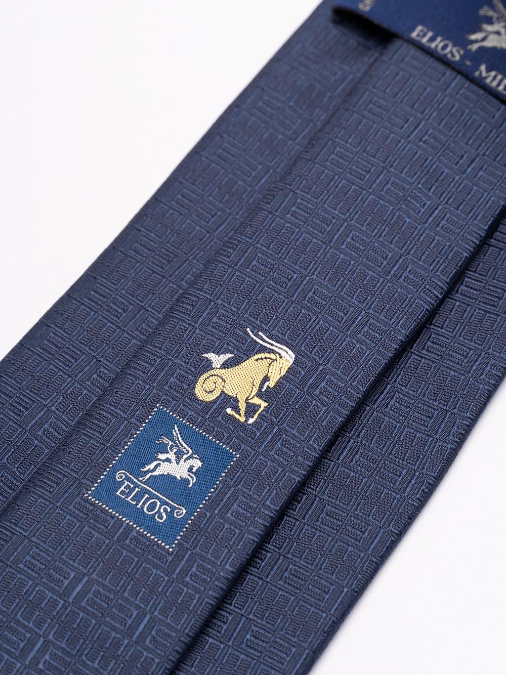 Elios Silk Tie With Zodiac Sign