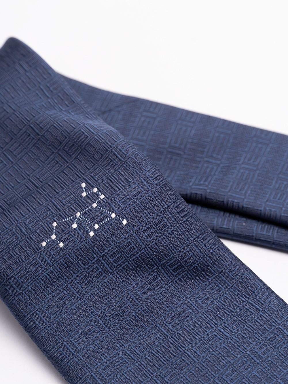 Elios Silk Tie With Zodiac Sign