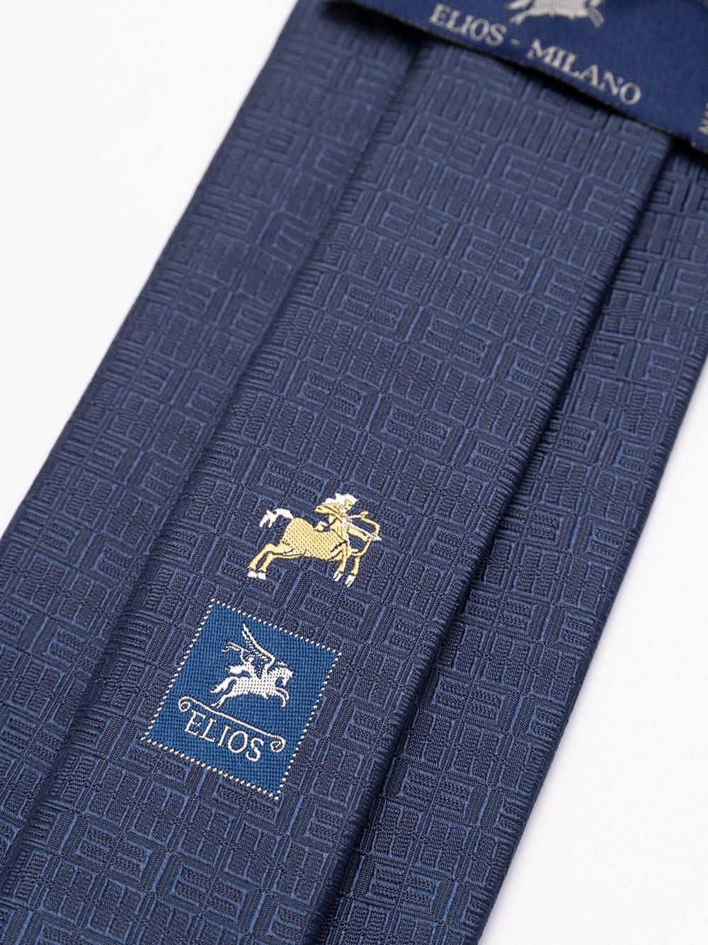 Elios Silk Tie With Zodiac Sign