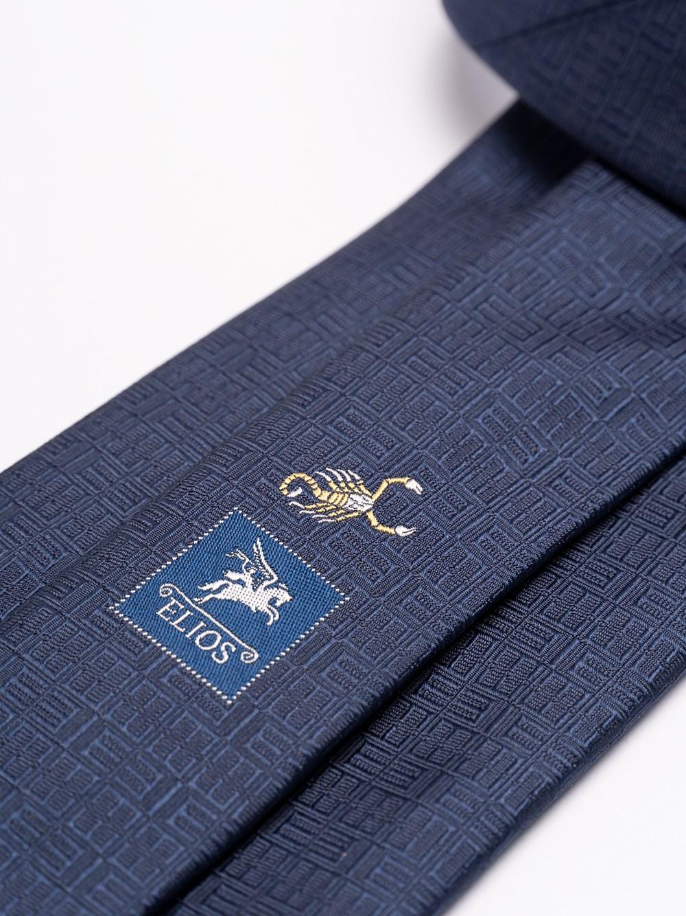 Elios Silk Tie With Zodiac Sign
