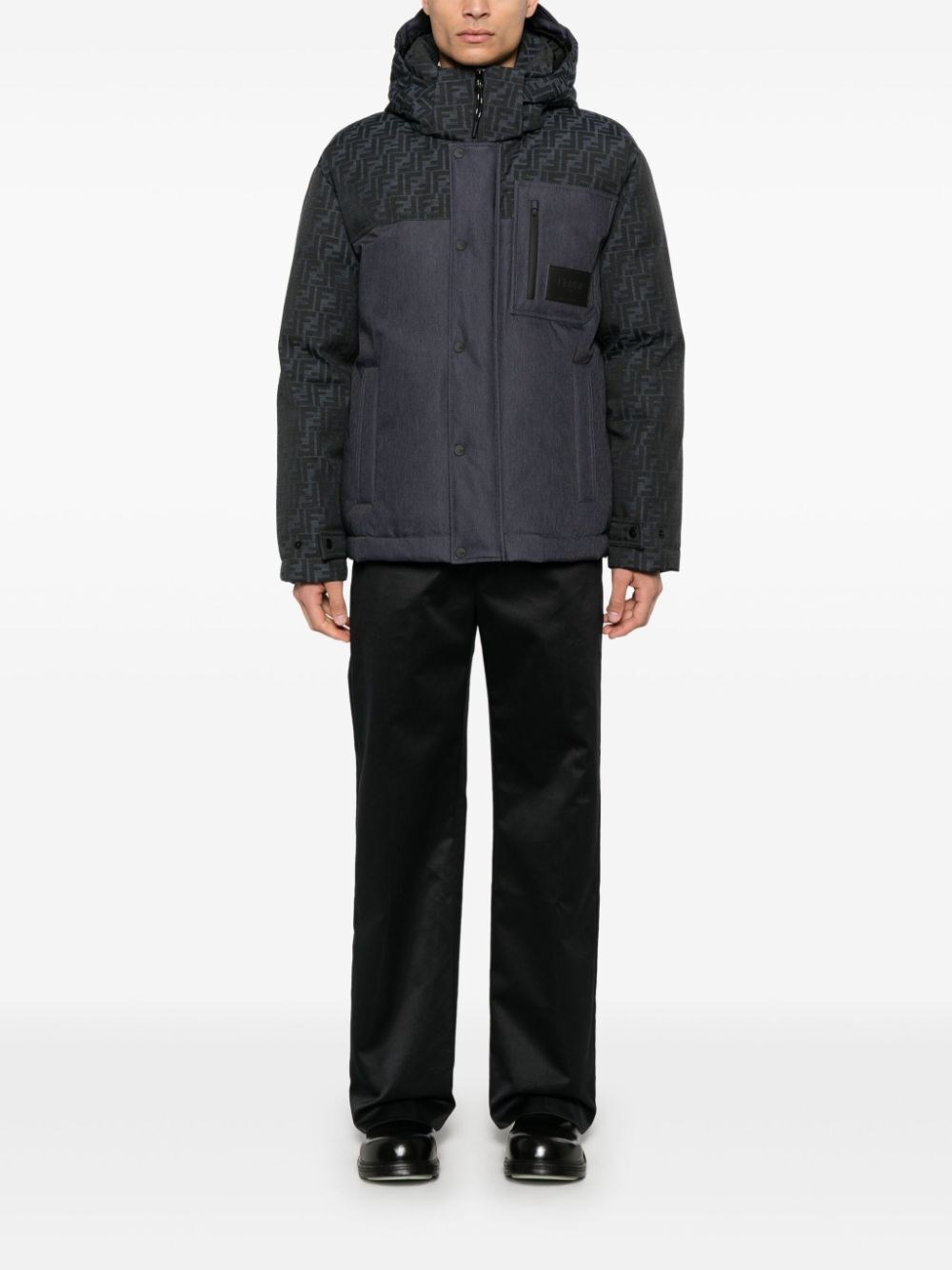 Fendi `FF Denim Tech` Padded Jacket