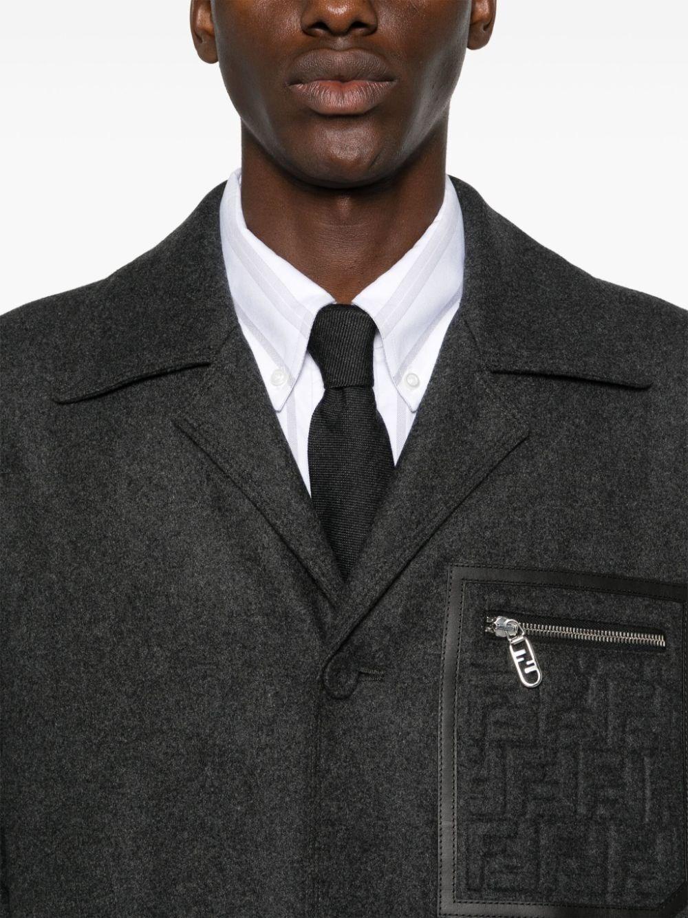 Fendi `FF` Embossed Coat