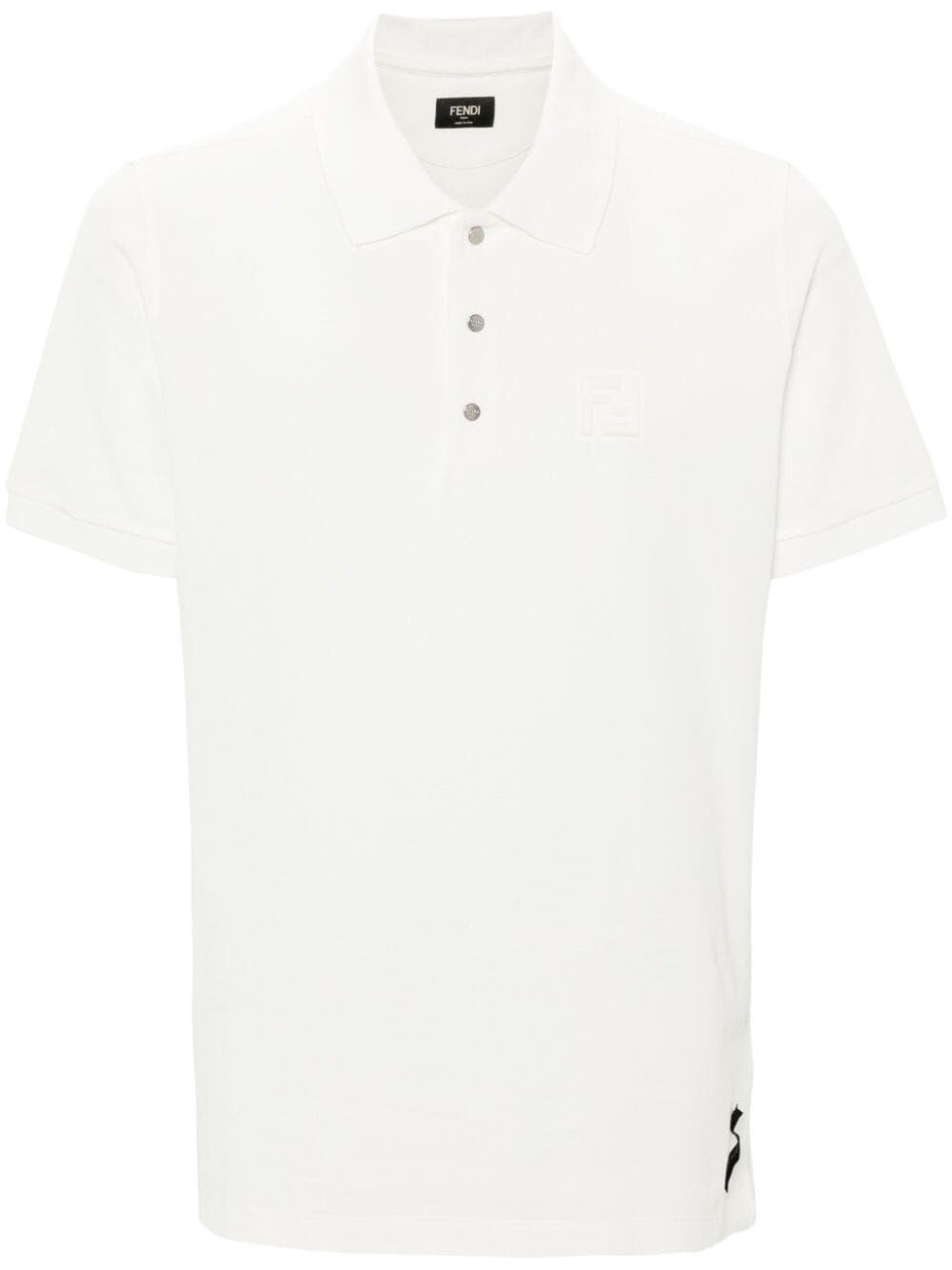 Fendi `FF` Embossed Polo Shirt