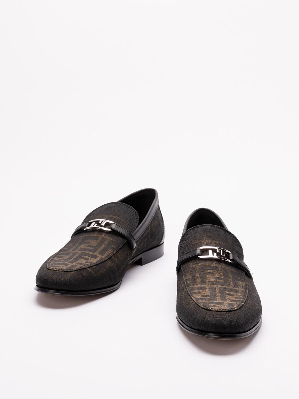 Fendi `O`Lock FF` Loafers