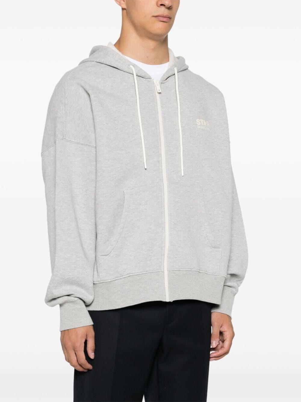 Golden Goose `Star` Zipped Hoodie Logo Printed