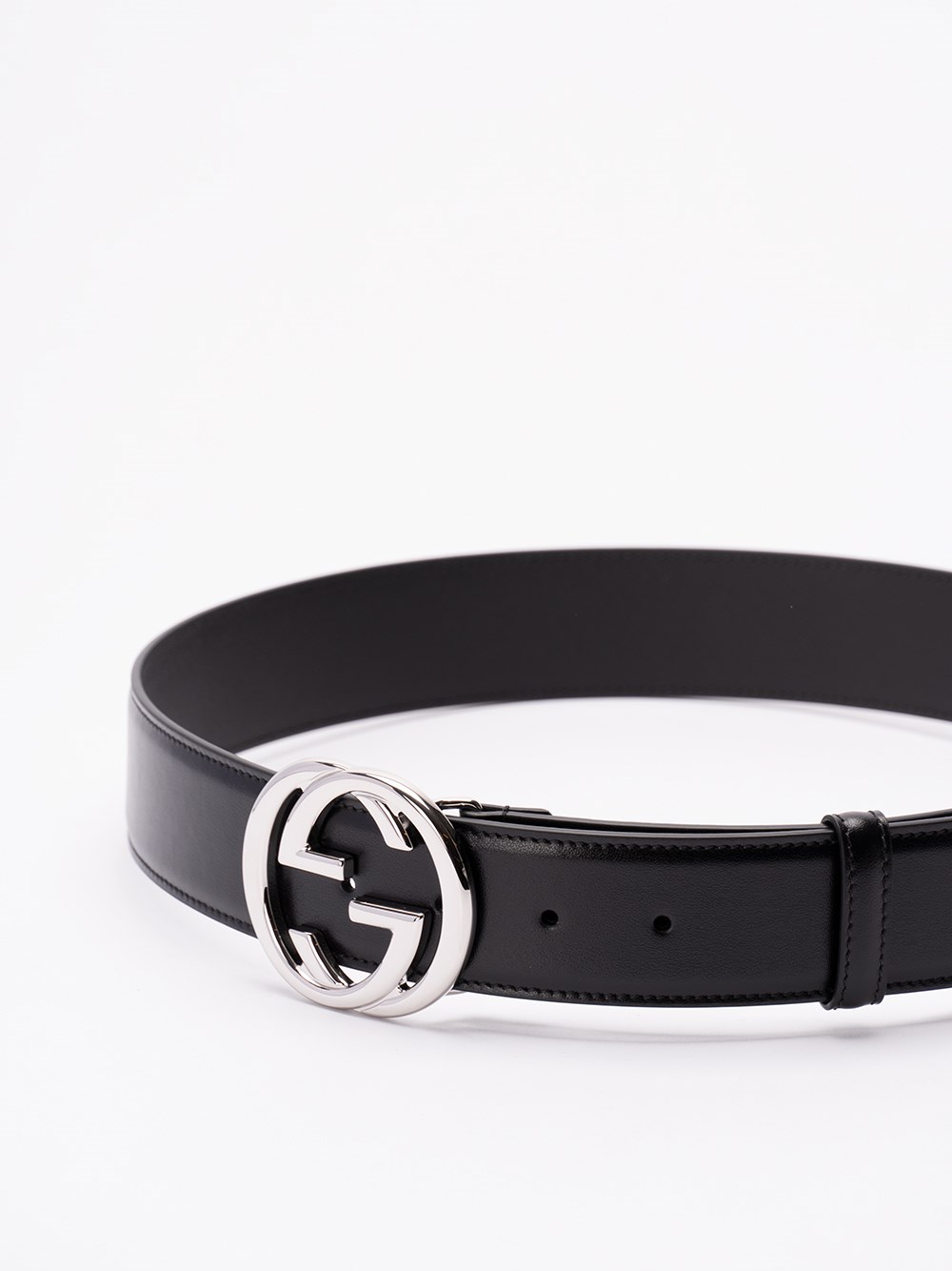 Gucci Belt With `Interlocking G` Buckle