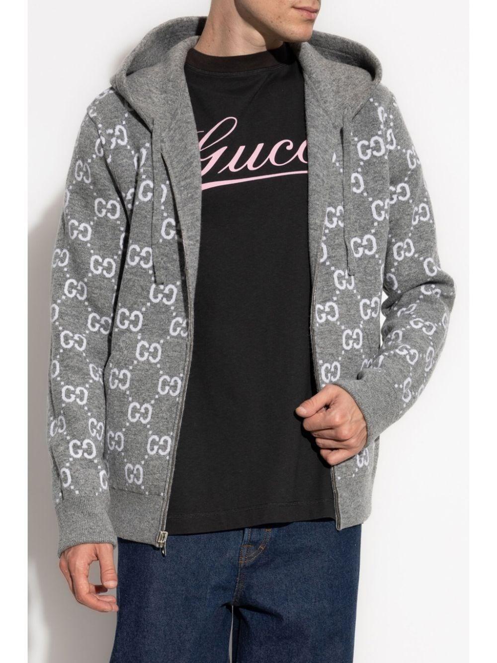Gucci `Double GG` Full-Zip Hoodie