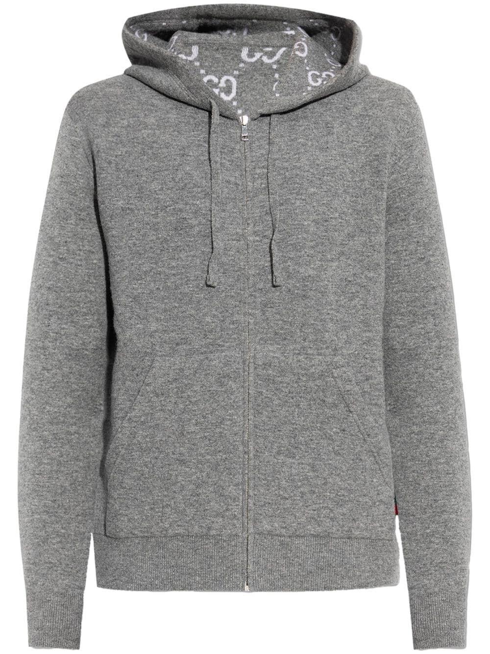 Gucci `Double GG` Full-Zip Hoodie