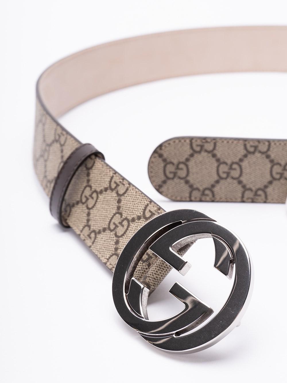 Gucci `GG Supreme` Belt With `G` Buckle