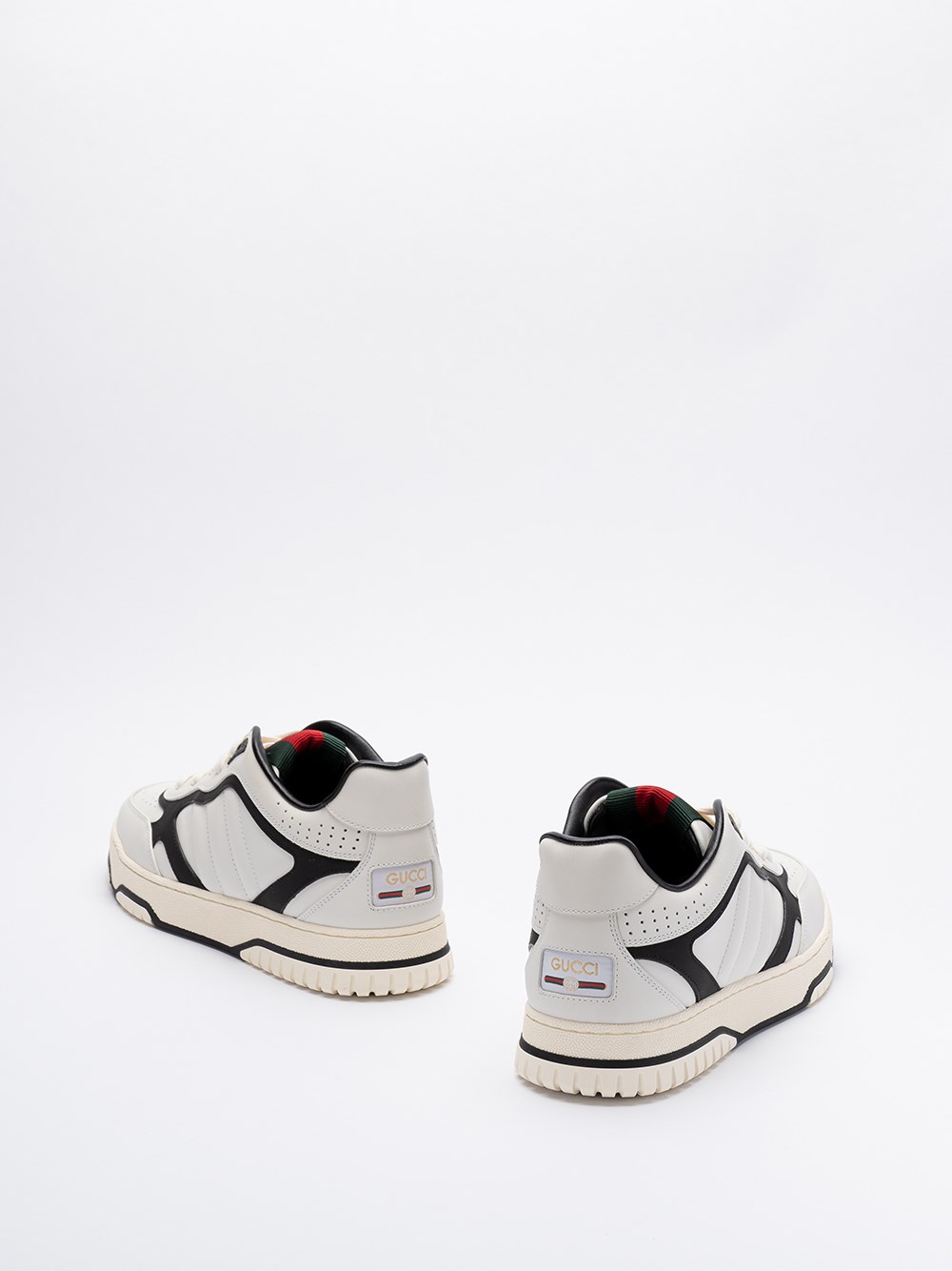 Gucci Leather `Re-Web` Sneakers