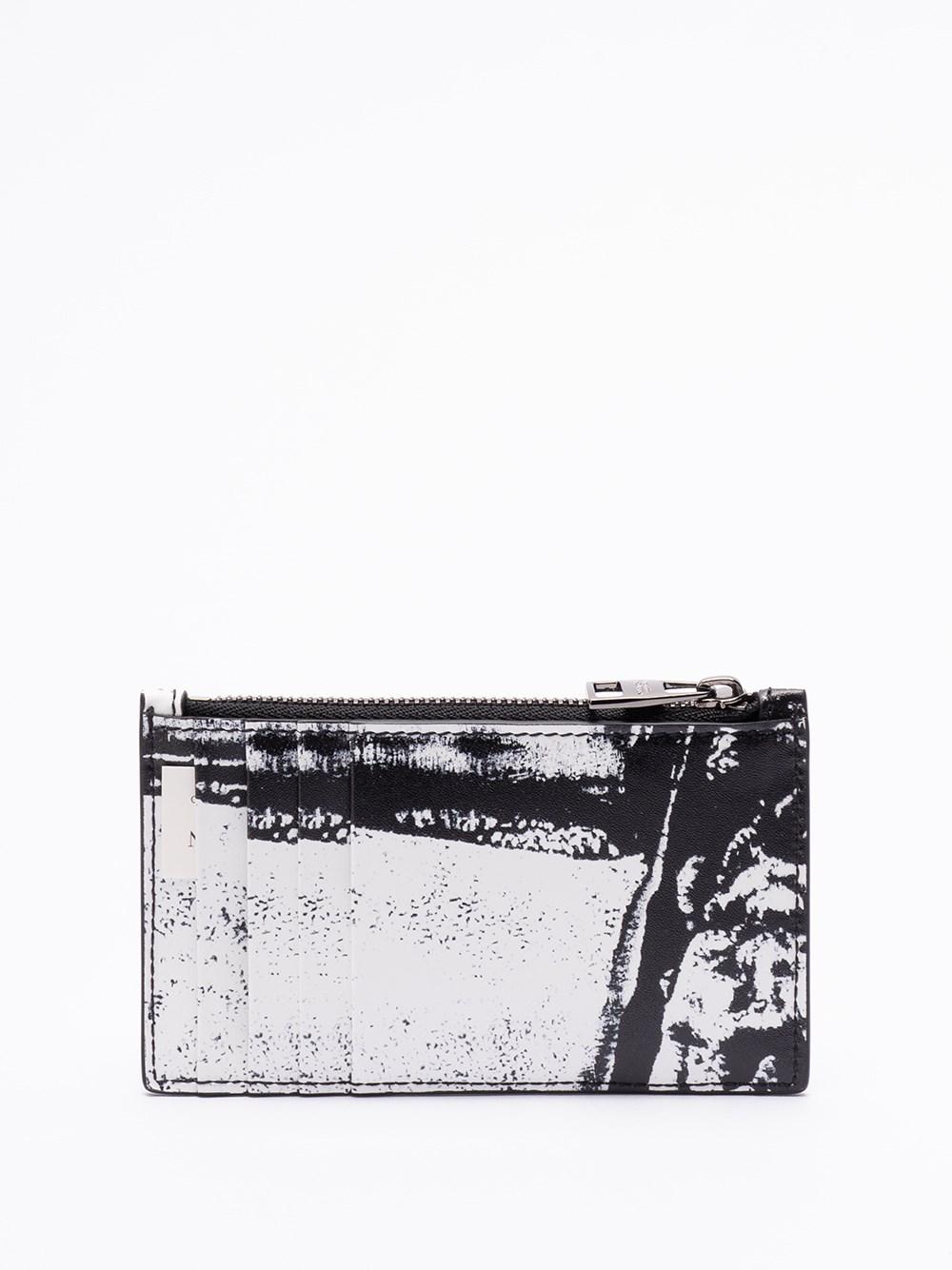 Alexander Mcqueen `Jacket Printed Iris` Zip Coin Card Holder