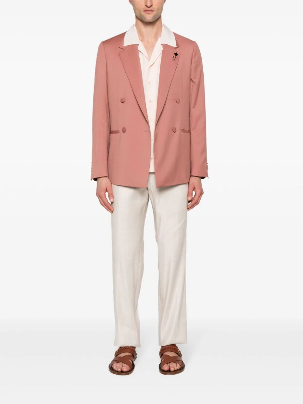 Lardini `Kosmo Drop 7 Reg` Double-Breasted Blazer