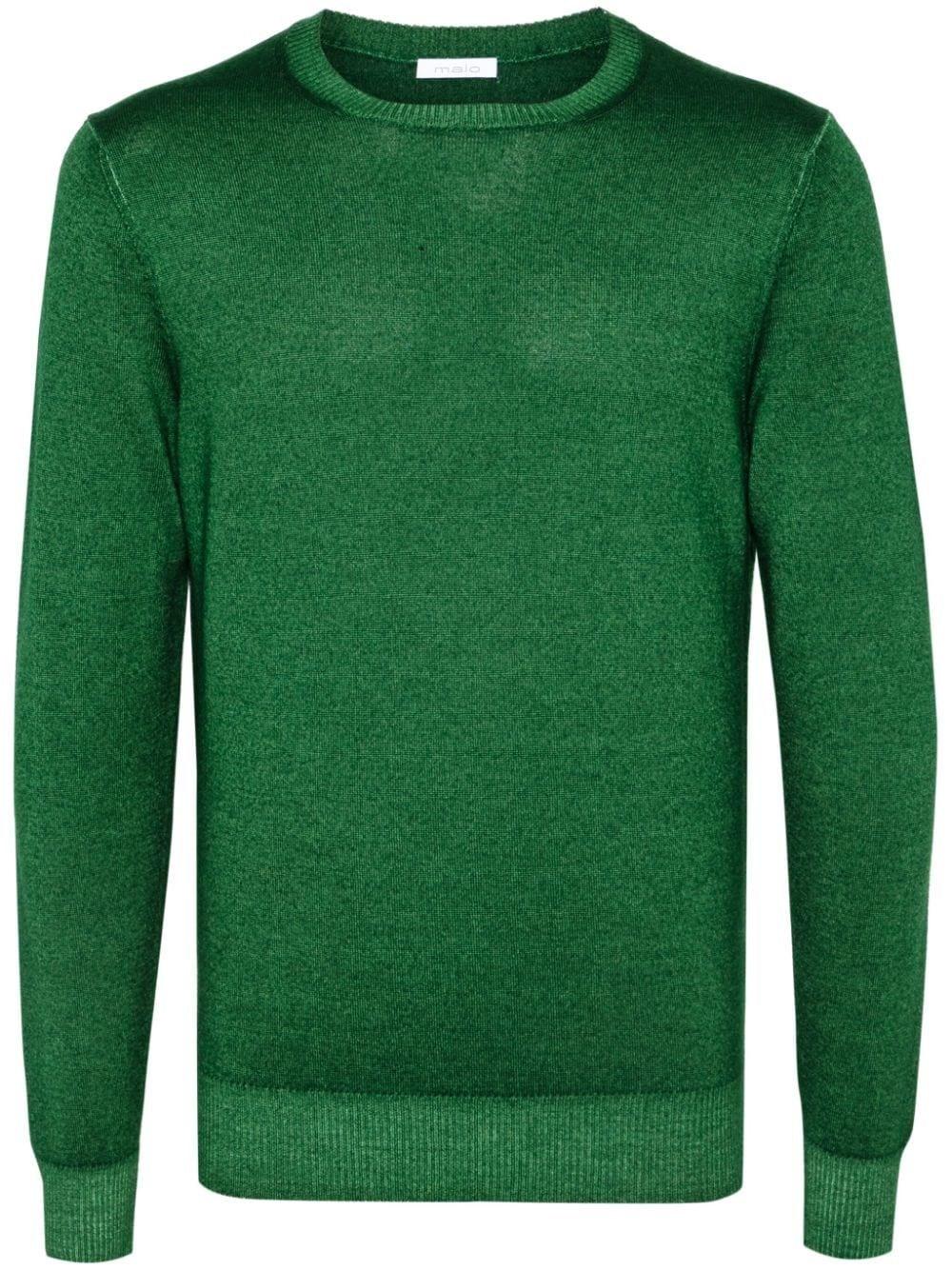 Malo Long Sleeve Crew-Neck Sweater