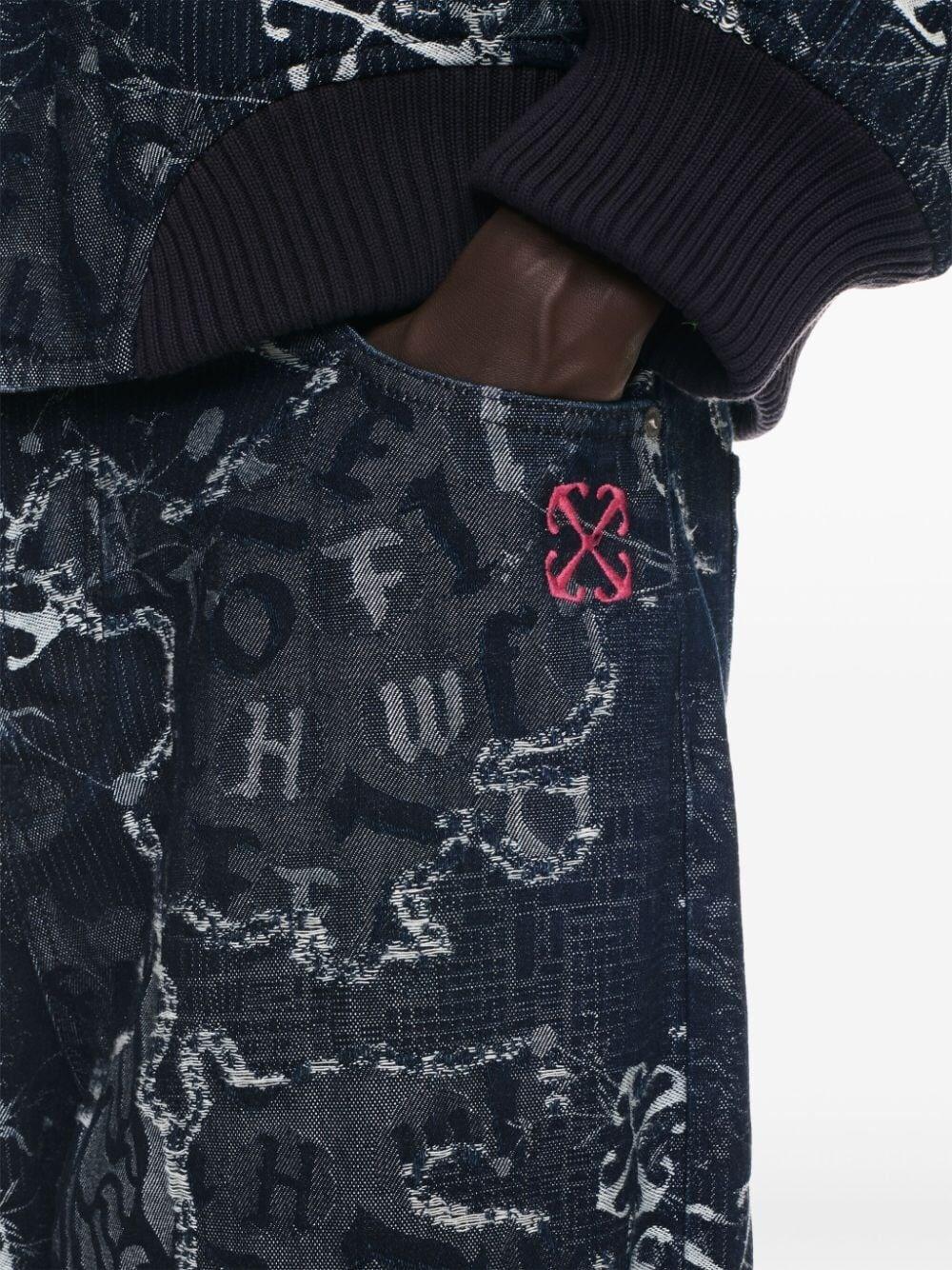 Off White `Camo` Straight Jeans