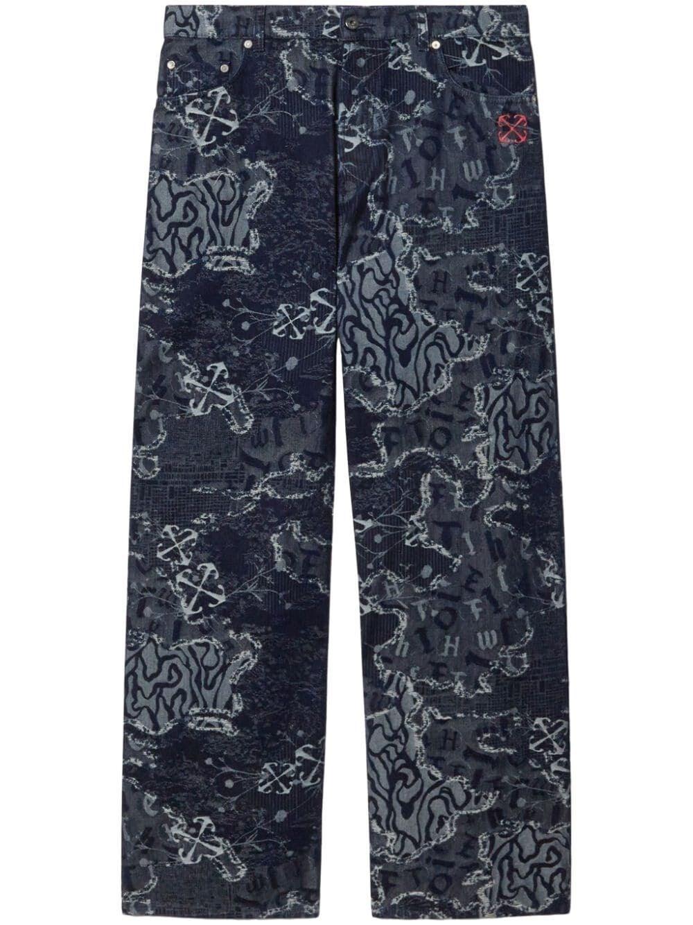 Off white `Camo` Straight Jeans