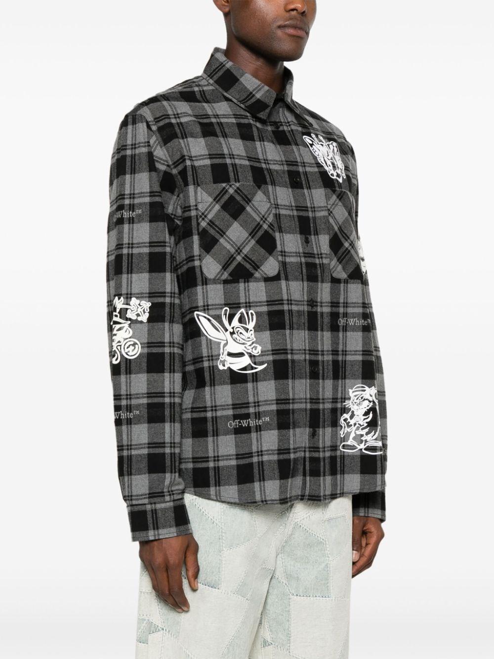 Off White `Character` Check Flannel Shirt