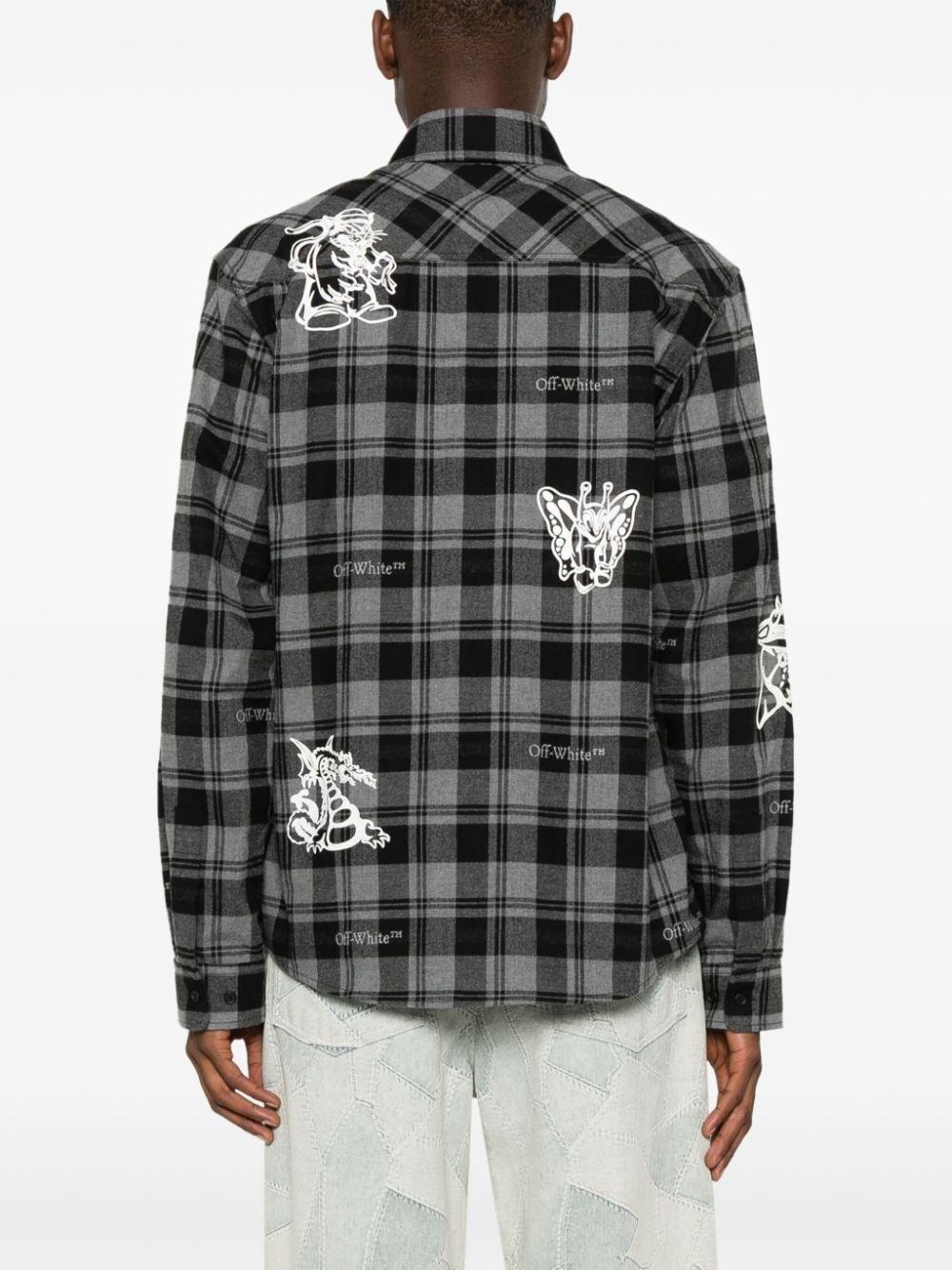 Off White `Character` Check Flannel Shirt