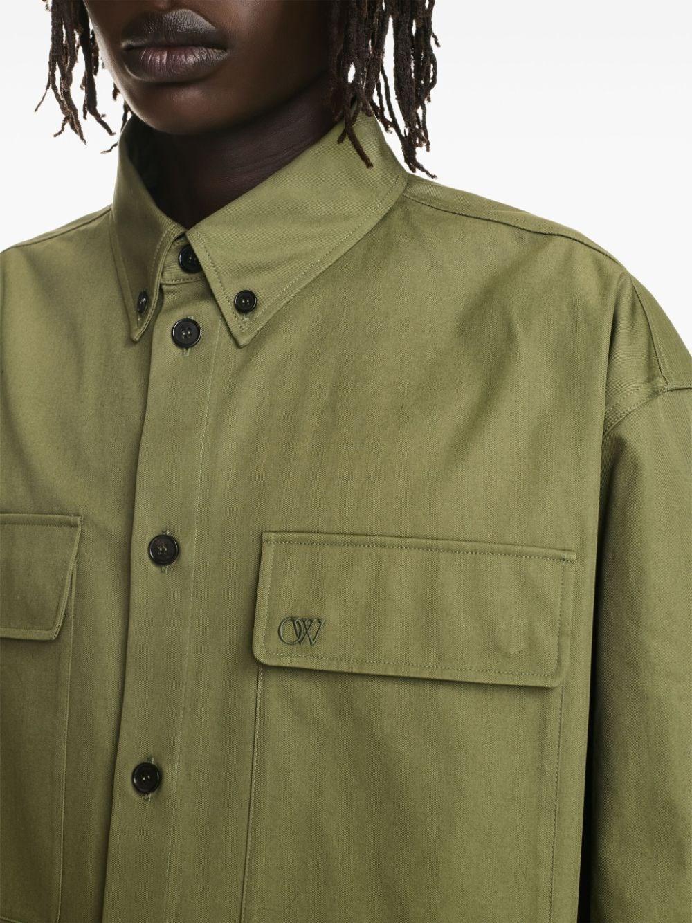 Off White `Ow Emb Cot Milit` Overshirt
