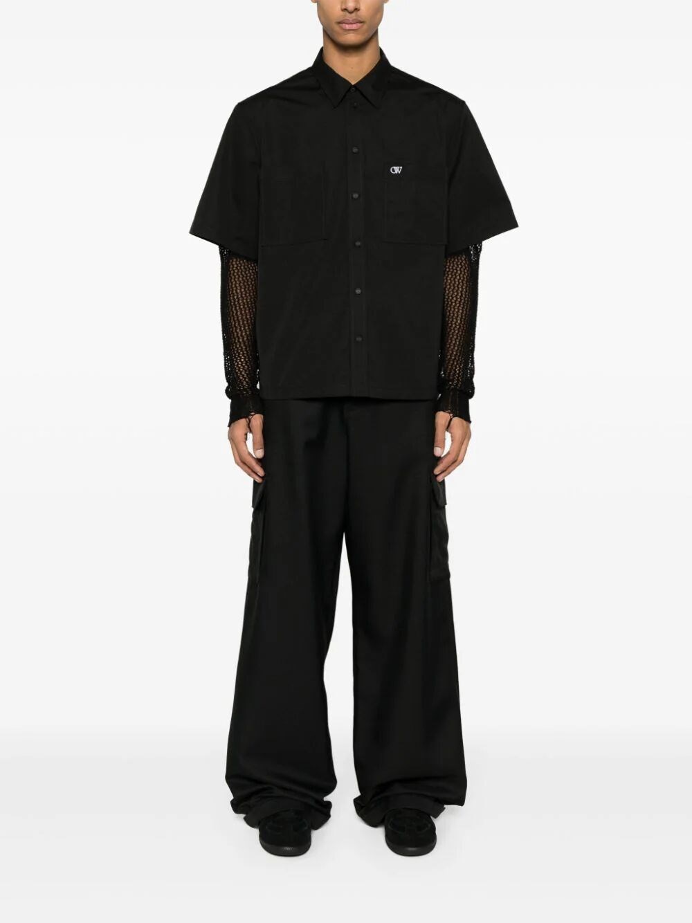 Off White `Ow Emb Summer Heavycot` Short Sleeve Shirt