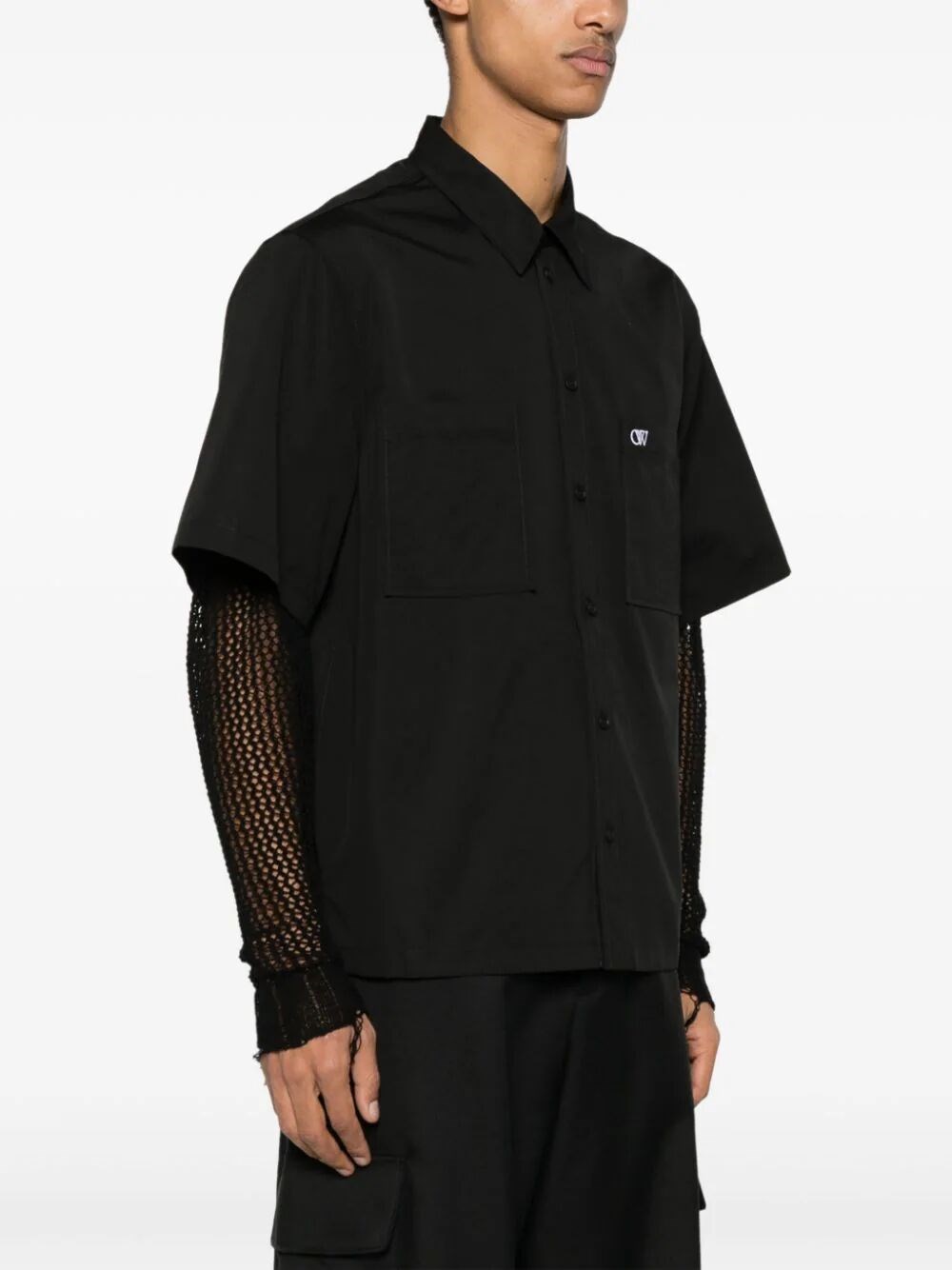 Off White `Ow Emb Summer Heavycot` Short Sleeve Shirt