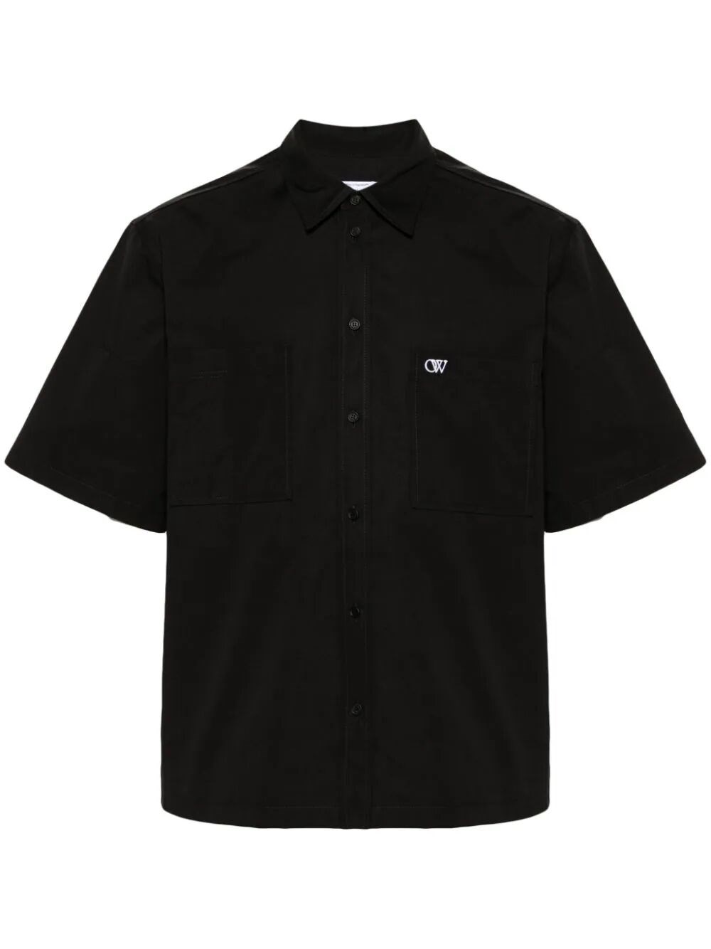 Off white `Ow Emb Summer Heavycot` Short Sleeve Shirt