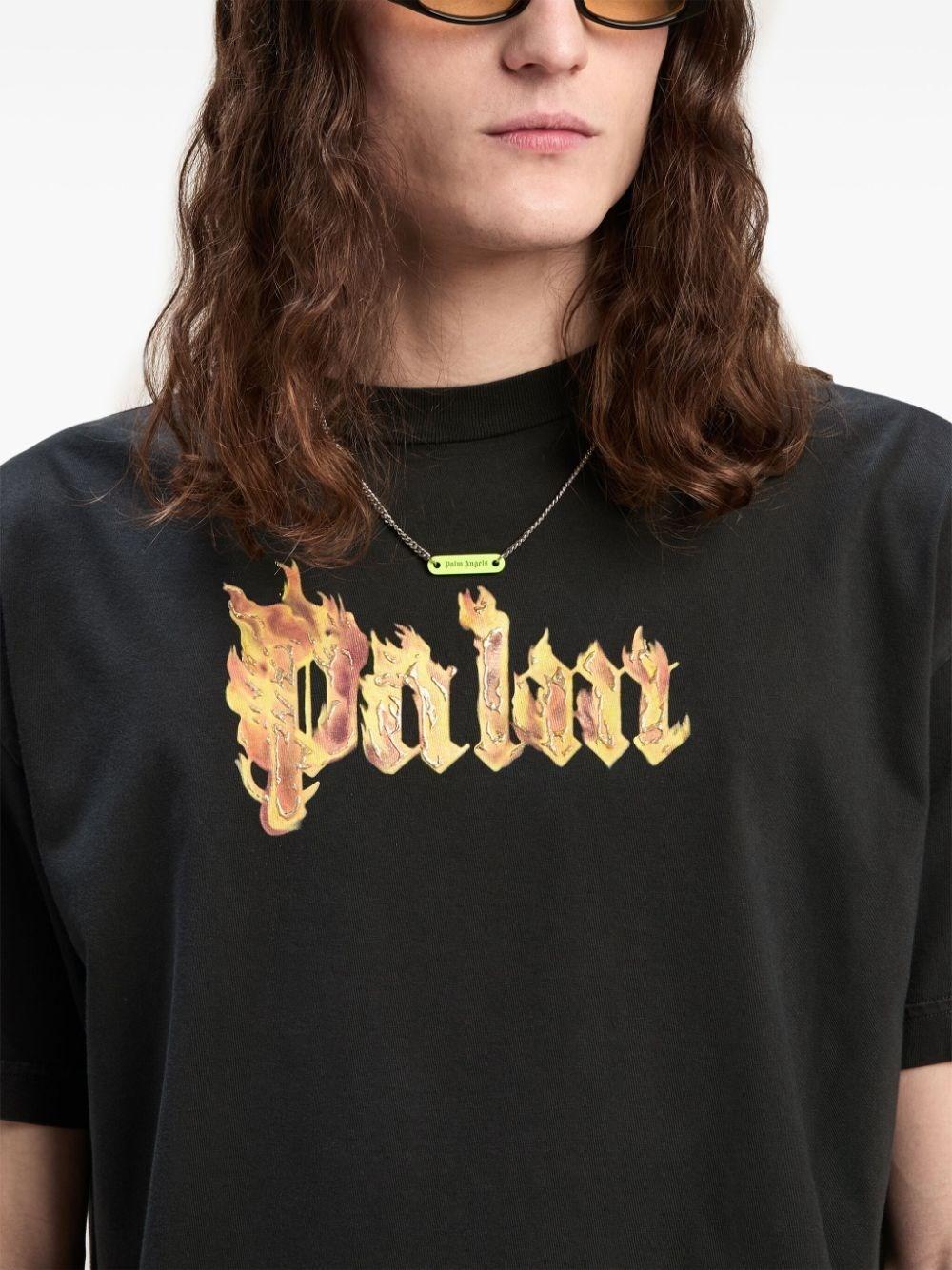 Palm Angels `Burning Logo` T-Shirt