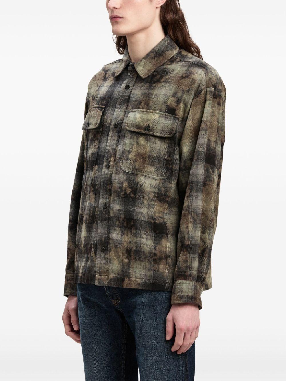 Palm Angels `Curved Logo` Check Shirt