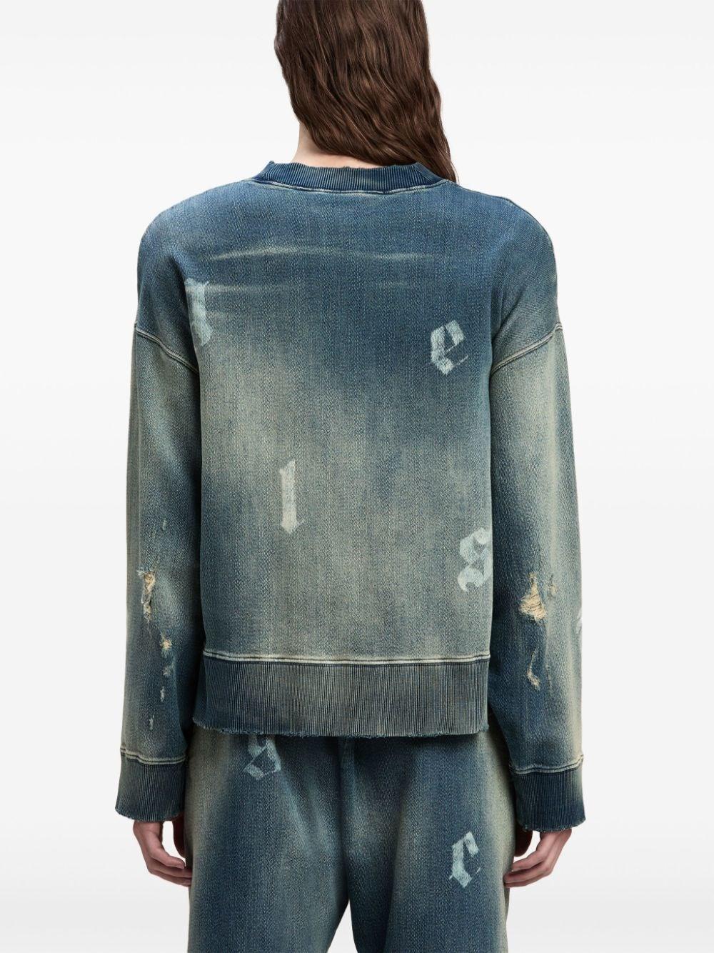 Palm Angels `Logo Washed` Crew-Neck Sweatshirt