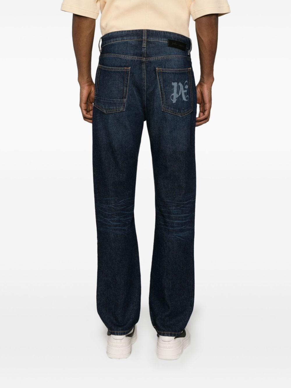 Palm Angels `Midnight Monogram` 5-Pocket Jeans