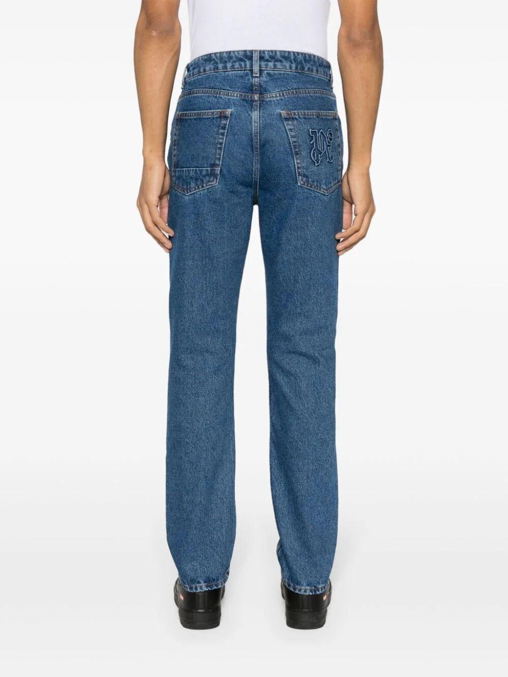 Palm Angels `Monogram` Straight Jeans