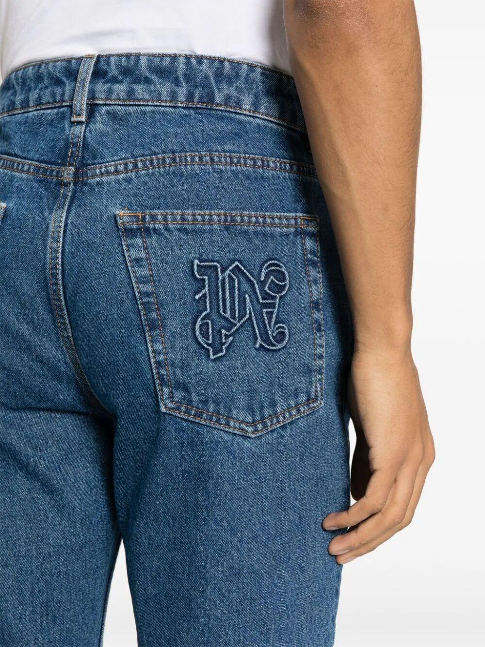 Palm Angels `Monogram` Straight Jeans