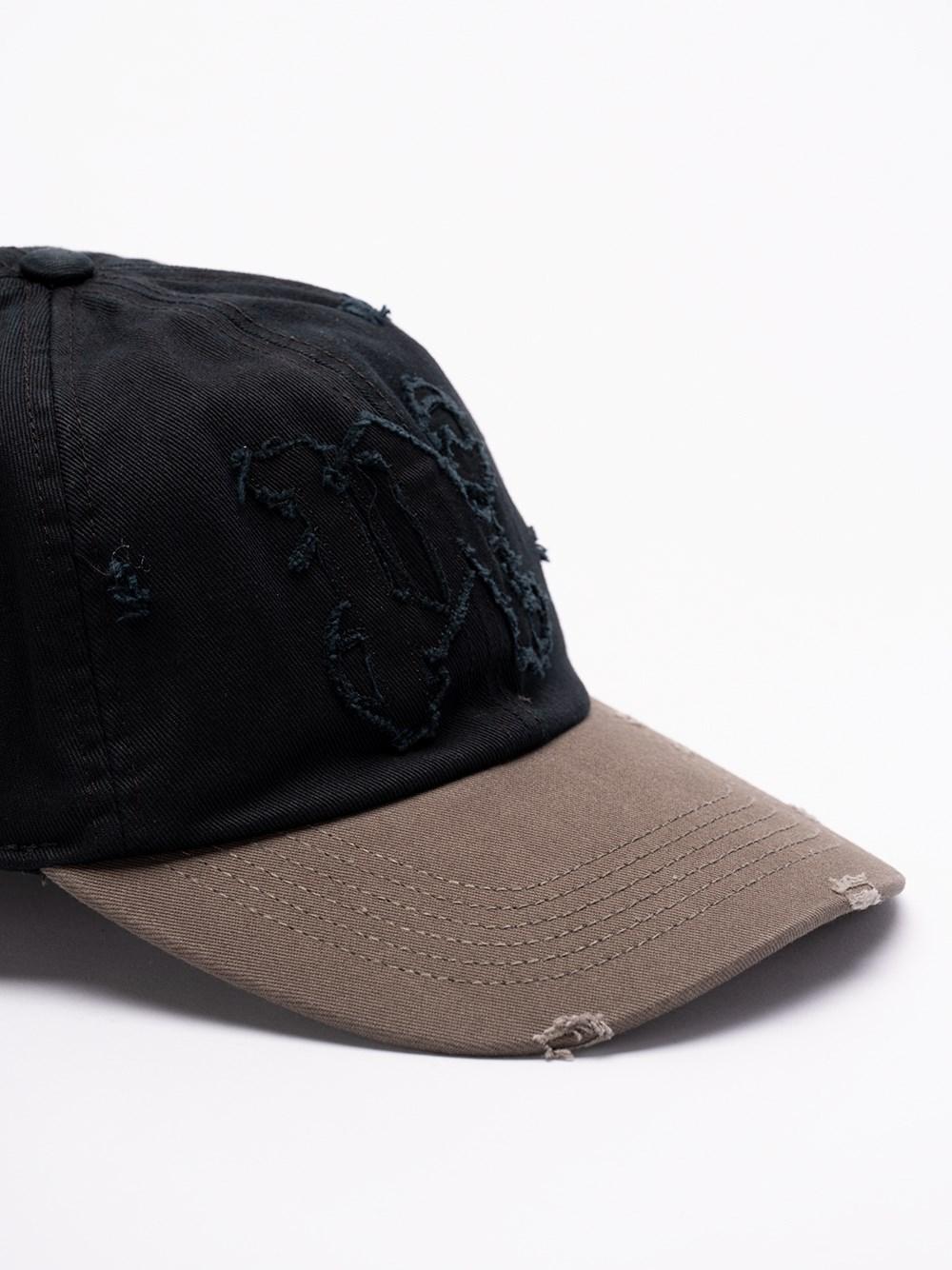 Palm Angels `Ripped PA Monogram` Cap