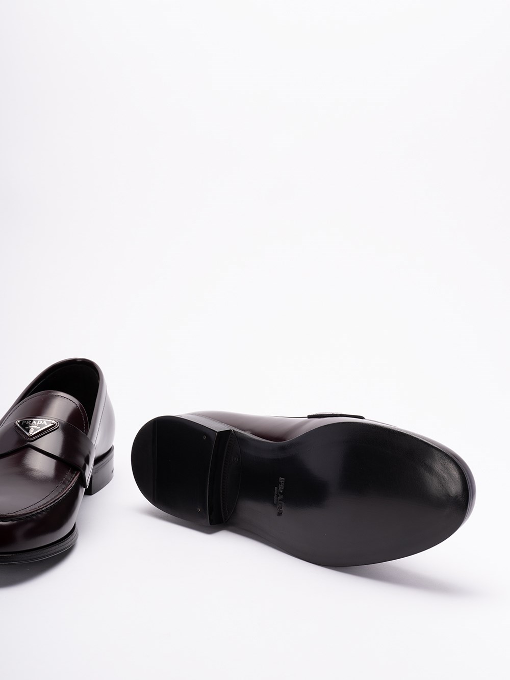 Prada Brushed Leather Loafers