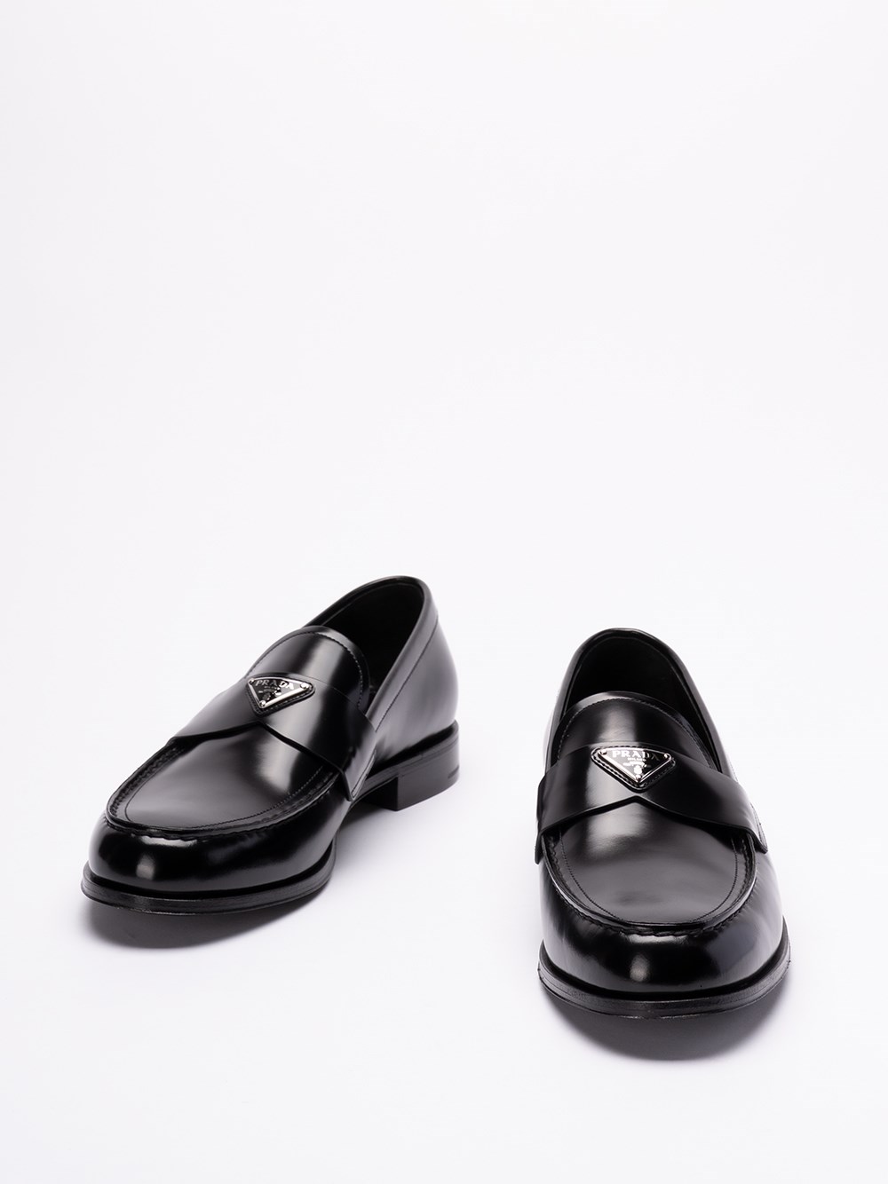 Prada Brushed Leather Loafers