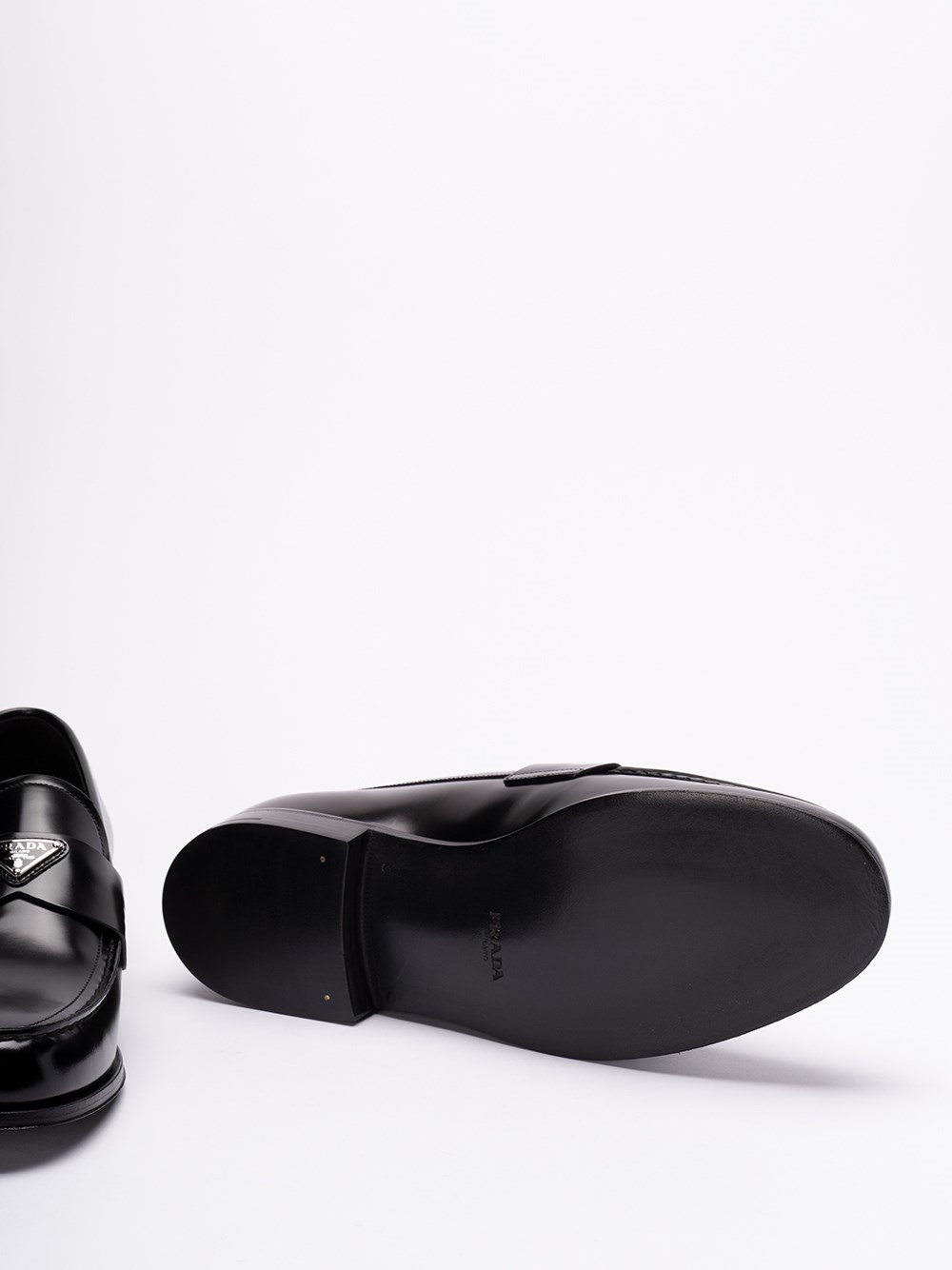 Prada Brushed Leather Loafers