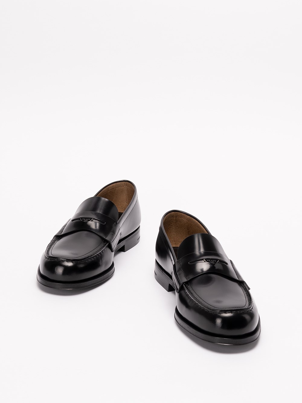 Prada Brushed Leather Loafers