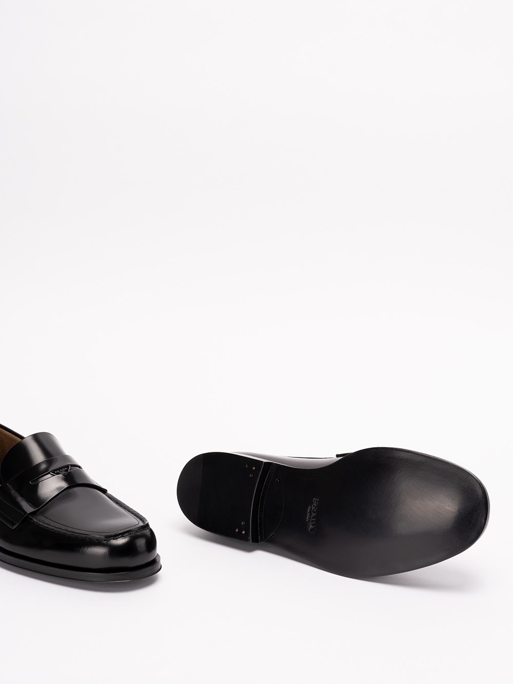 Prada Brushed Leather Loafers
