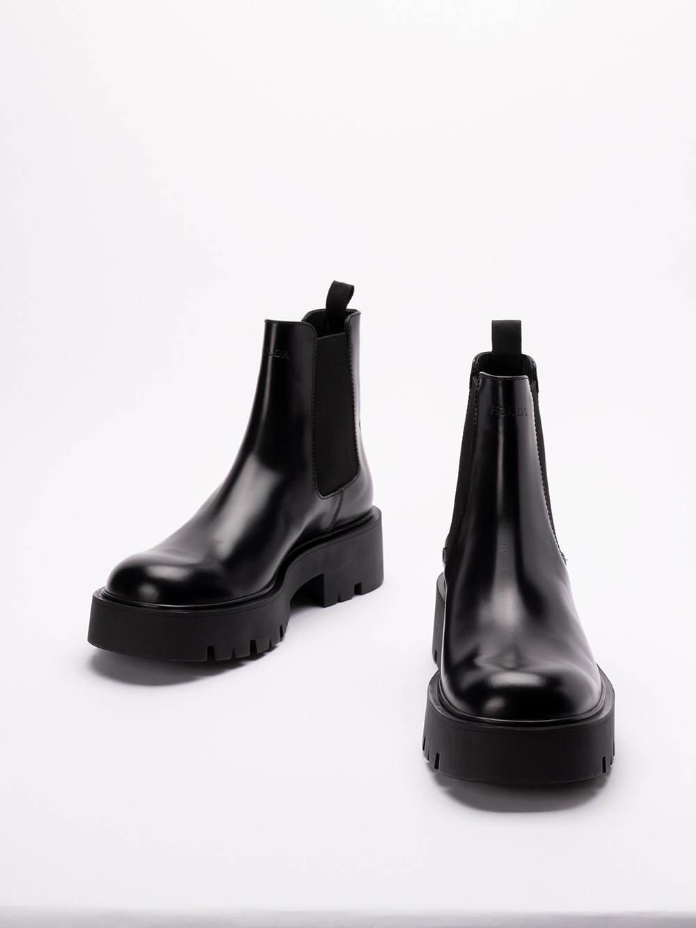 Prada Leather Chelsea Boots