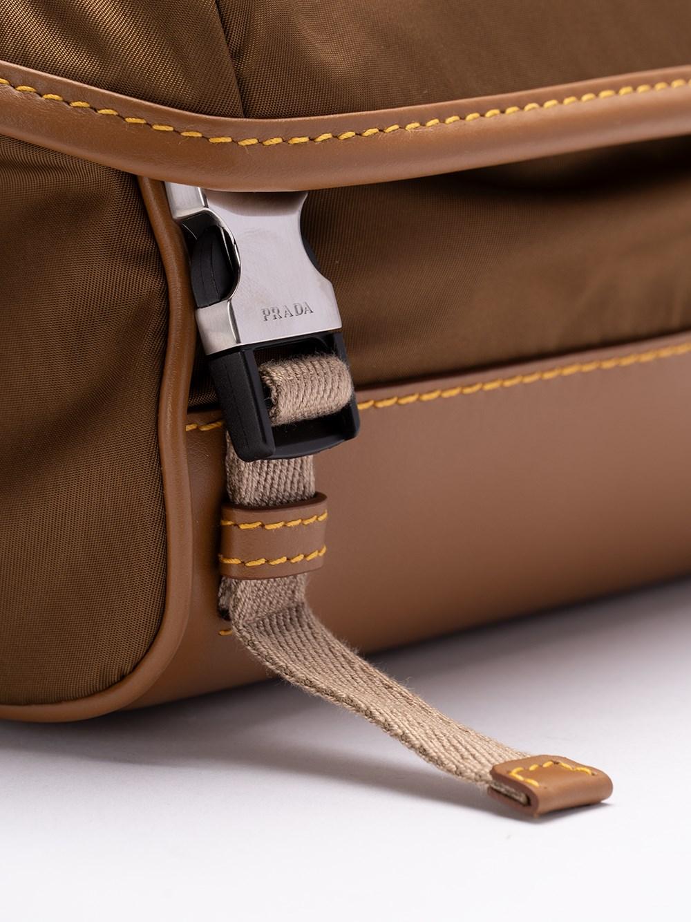 Prada `Re-Nylon` And Leather Shoulder Bag