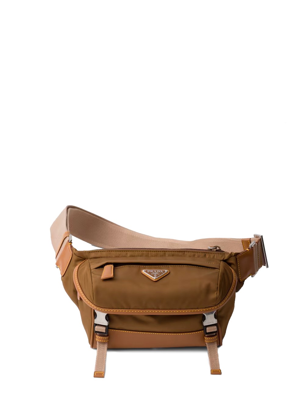 Prada `Re-Nylon` and Leather Shoulder bag