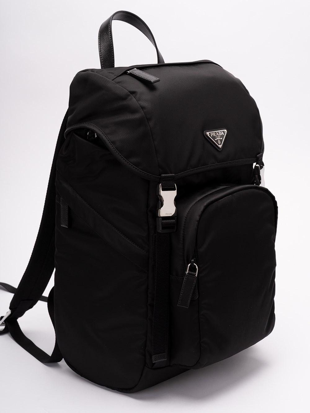 Prada Re-Nylon And Saffiano Leather Backpack