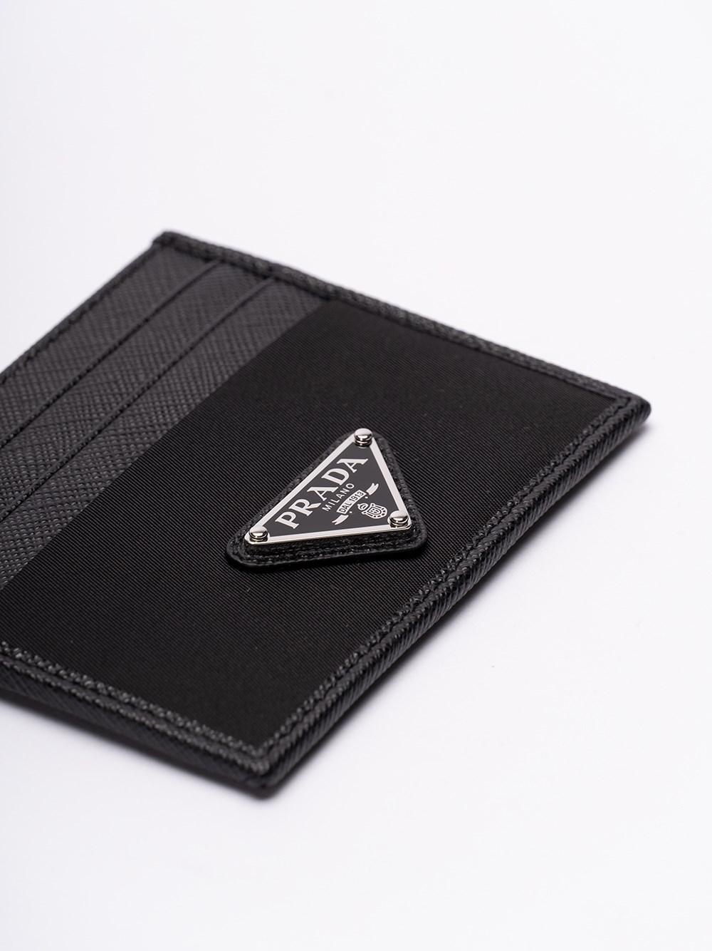 Prada Re-Nylon And Saffiano Leather Card Holder