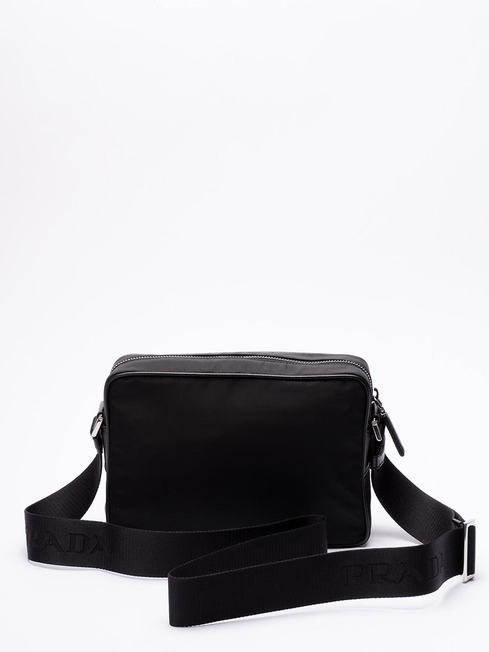 Prada `Re-Nylon` And Saffiano Leather Shoulder Bag