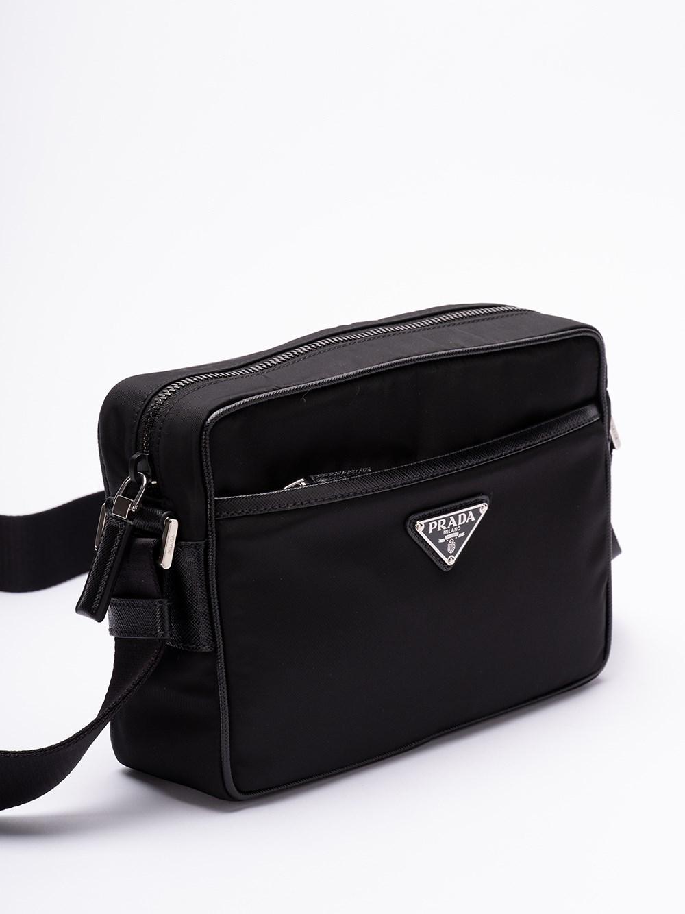 Prada `Re-Nylon` And Saffiano Leather Shoulder Bag