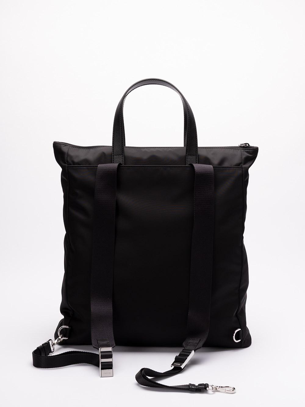 Prada Re-Nylon And Saffiano Leather Tote Bag