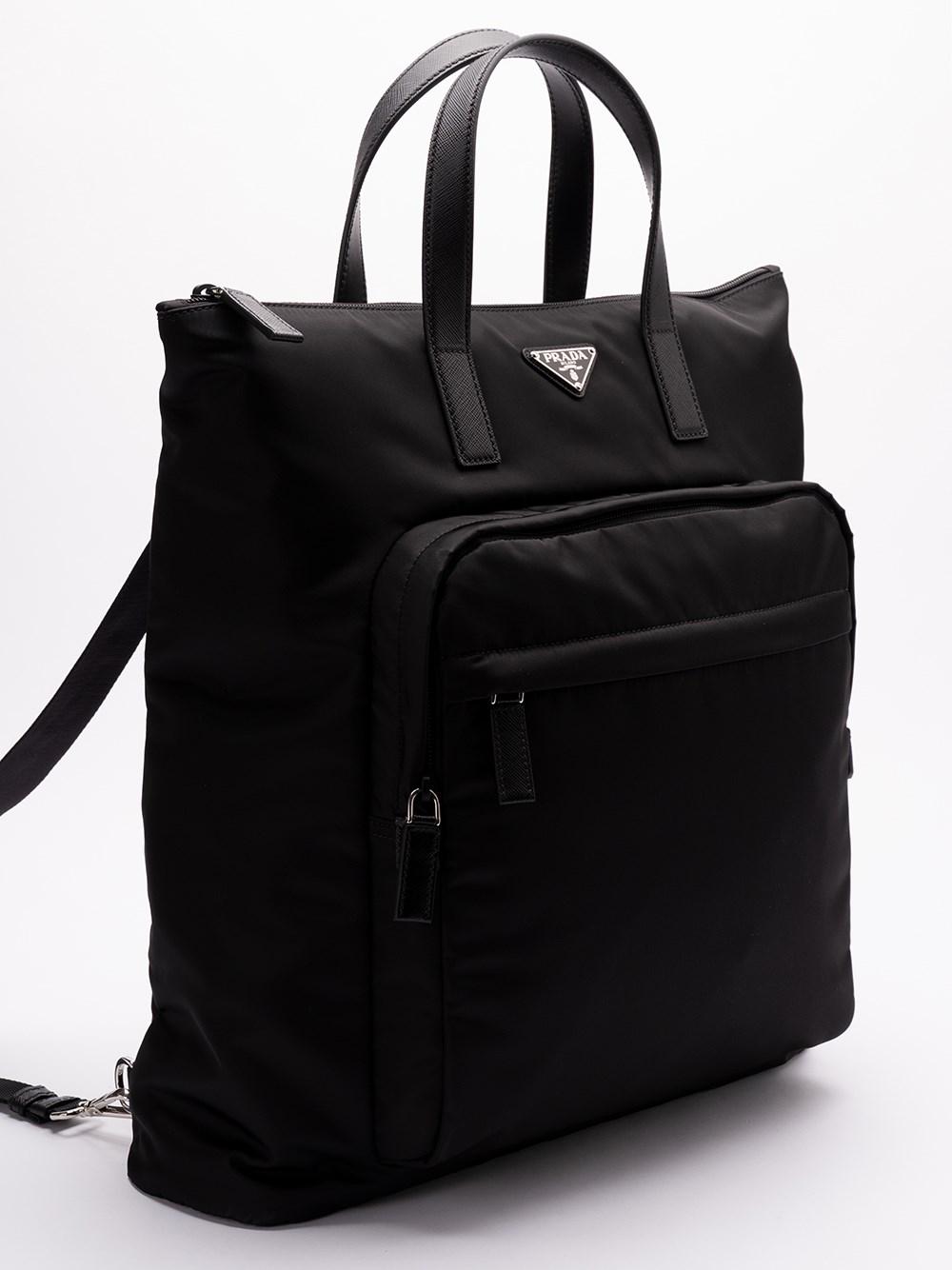 Prada Re-Nylon And Saffiano Leather Tote Bag