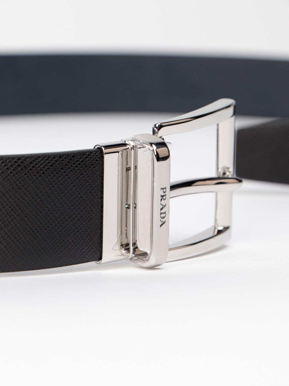 Prada Saffiano Leather Reversible Belt