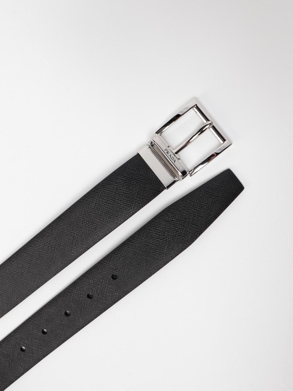 Prada Saffiano Leather Reversible Belt