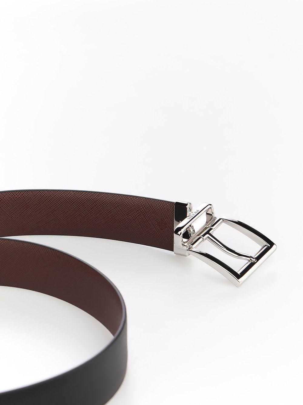 Prada Saffiano Leather Reversible Belt